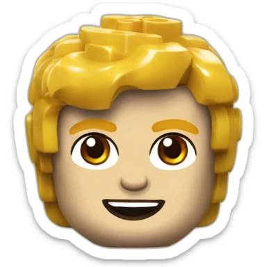 lego head thrilled sticker