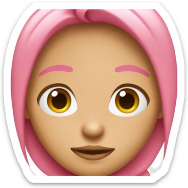 Emoji face pink blushing sticker