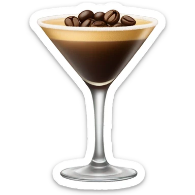 espresso martini with three beans sticker