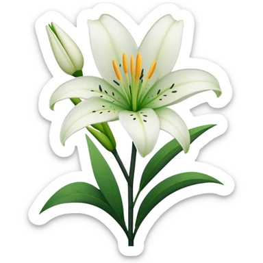  lillies black outline sticker