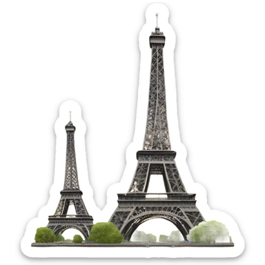 Two Eiffel towers sticker