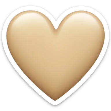 beige heart sticker