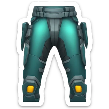 futuristic Galactic Vanguard armored Pants sticker