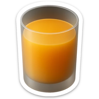 a glass of orange juice sticker