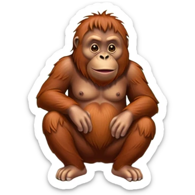 orangutan pooping sticker