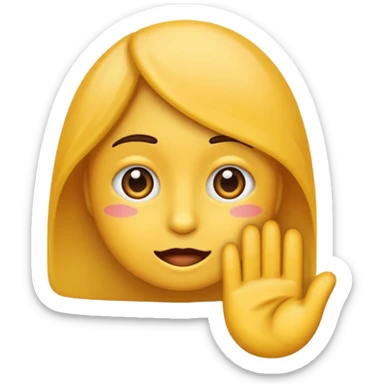 Make me a emoji backing off but embarrassed sticker