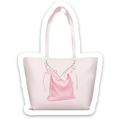 soft white pink Victoria Secret Shopping Bag sticker