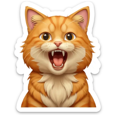 Gato gritando sticker