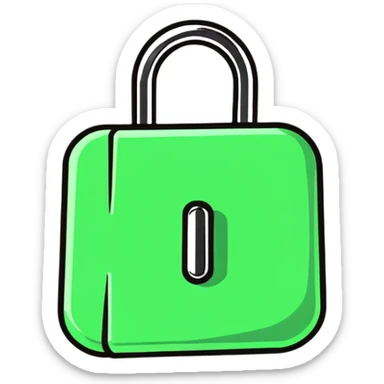 safety pin with closed clasp sticker