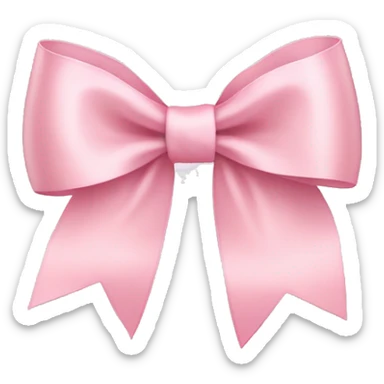 light pink ribbon bow sticker