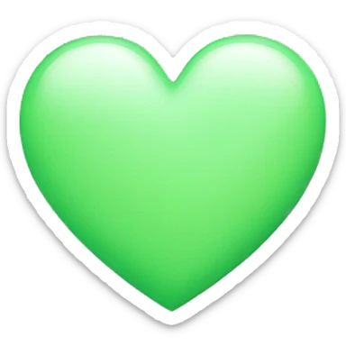 Light green heart sticker