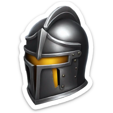 metal knight helmet with visor dark souls sticker