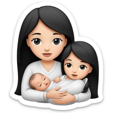 Newborn B&W with female sticker