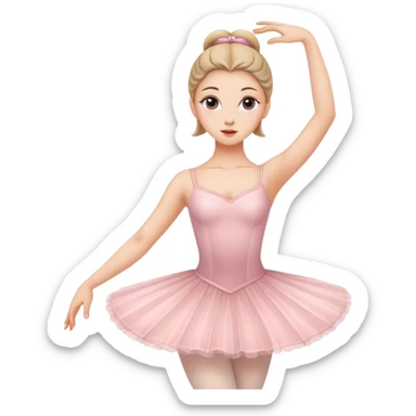 White girl in a ballet pose sticker