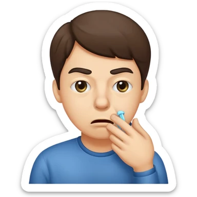 Nose sniffing fart sticker