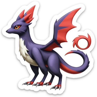  Nargacuga-Latias-Umbreon-Noibat-Noivern-Silvally-Pokémon-Fakémon-fusion (full body) sticker