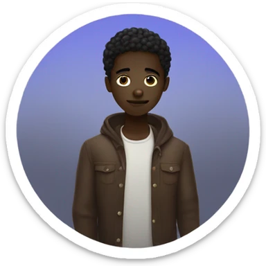 chill vibes dark skinned boy,make his fingers crossed sticker