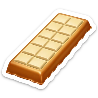 Salted caramel white chocolate bar sticker