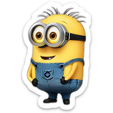laughter emoji but it's a minion crying with laughter sticker