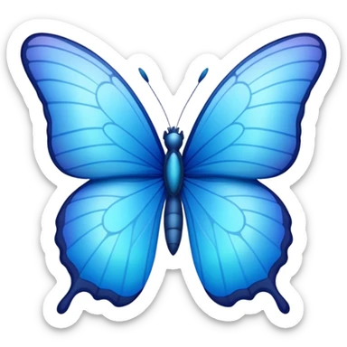 Blue butterfly emoji sticker