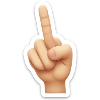 finger heart🫰made of middle finger instead of index finger  sticker