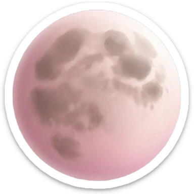 Baby pink moon sticker