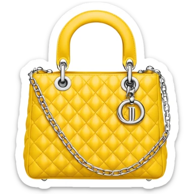 dior yellow bag sticker