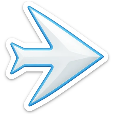 Flèche blanche a gauche sticker