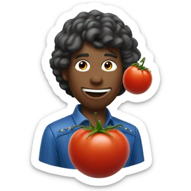 King Von licking a tomato sticker
