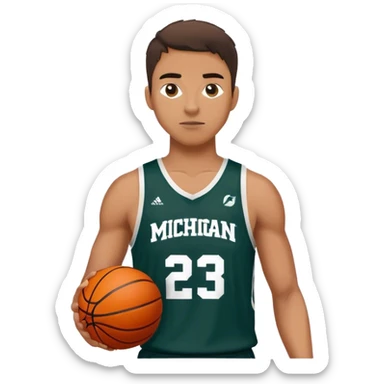 Michigan state basketball sticker