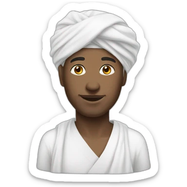 Man_wearing_a_white_Sudanese_turban sticker