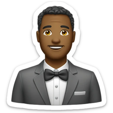 white jehovah witness with salt and pepperbow tie sticker