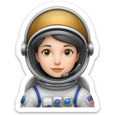 astronot women less details sticker