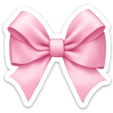 light pink bow sticker
