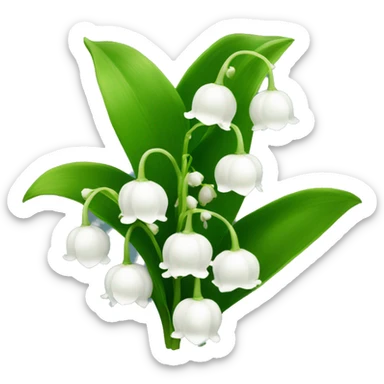 Lily of the valley flower sticker