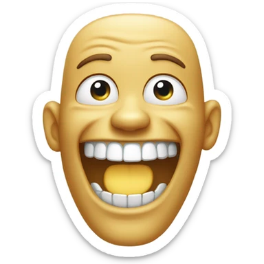 Gold tooth smiling  sticker