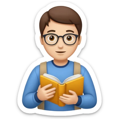 Give me 4 emojis, not an image with a bunch of emojis. Emojis about learning English for young adults sticker