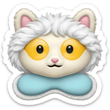 fluffy sleep mask sticker