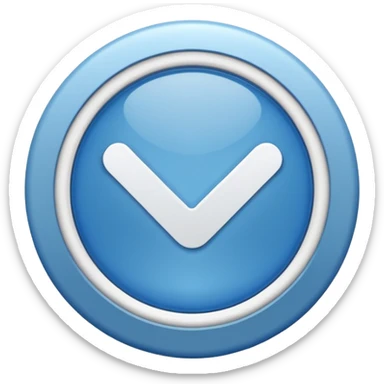 Blue tick with round circle  sticker