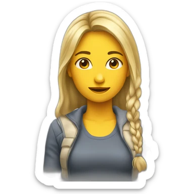 Emoji fille qui est dans incompréhension sticker