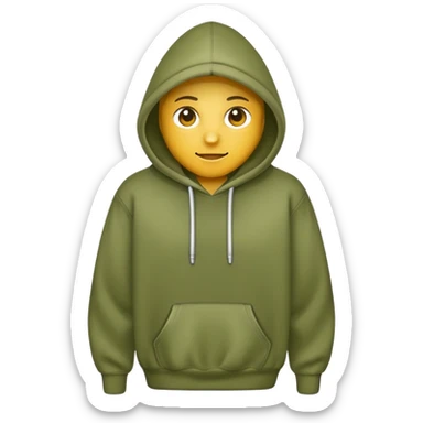 olive green hoodie sticker
