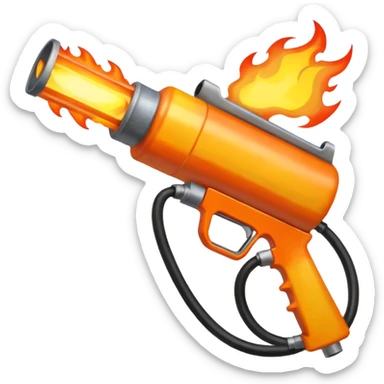 flame thrower sticker