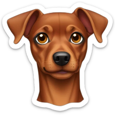 Pinscher marron sticker