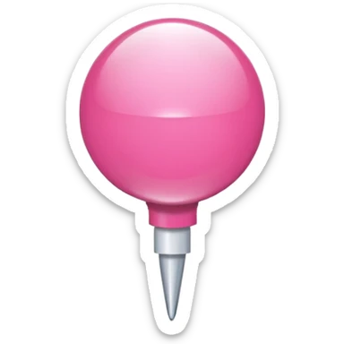pink push pin  sticker