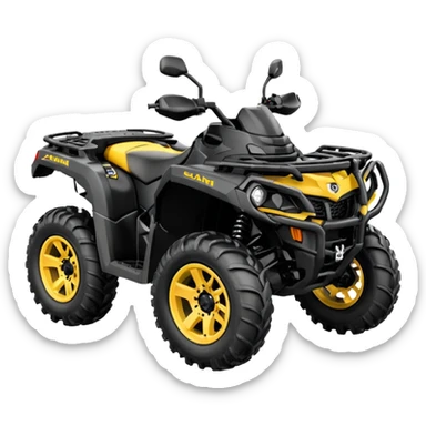 Atv color negro can-am Outlander 1000 xtp sticker