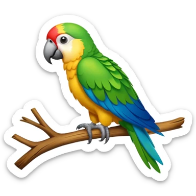 Papagaio faltante em 3D sticker