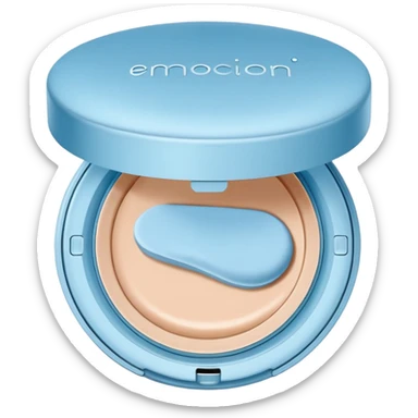 cushion foundation Pact in ligt blue color sticker