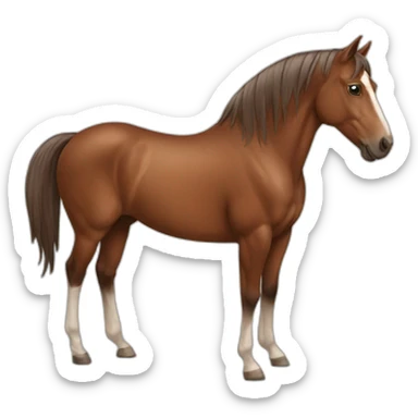 Brown horse sticker