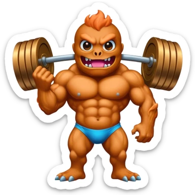 A monster that could destroy 1000 universe in 1 second and very buff full body sticker