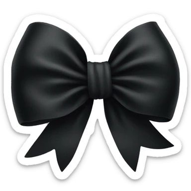 Black bow  sticker